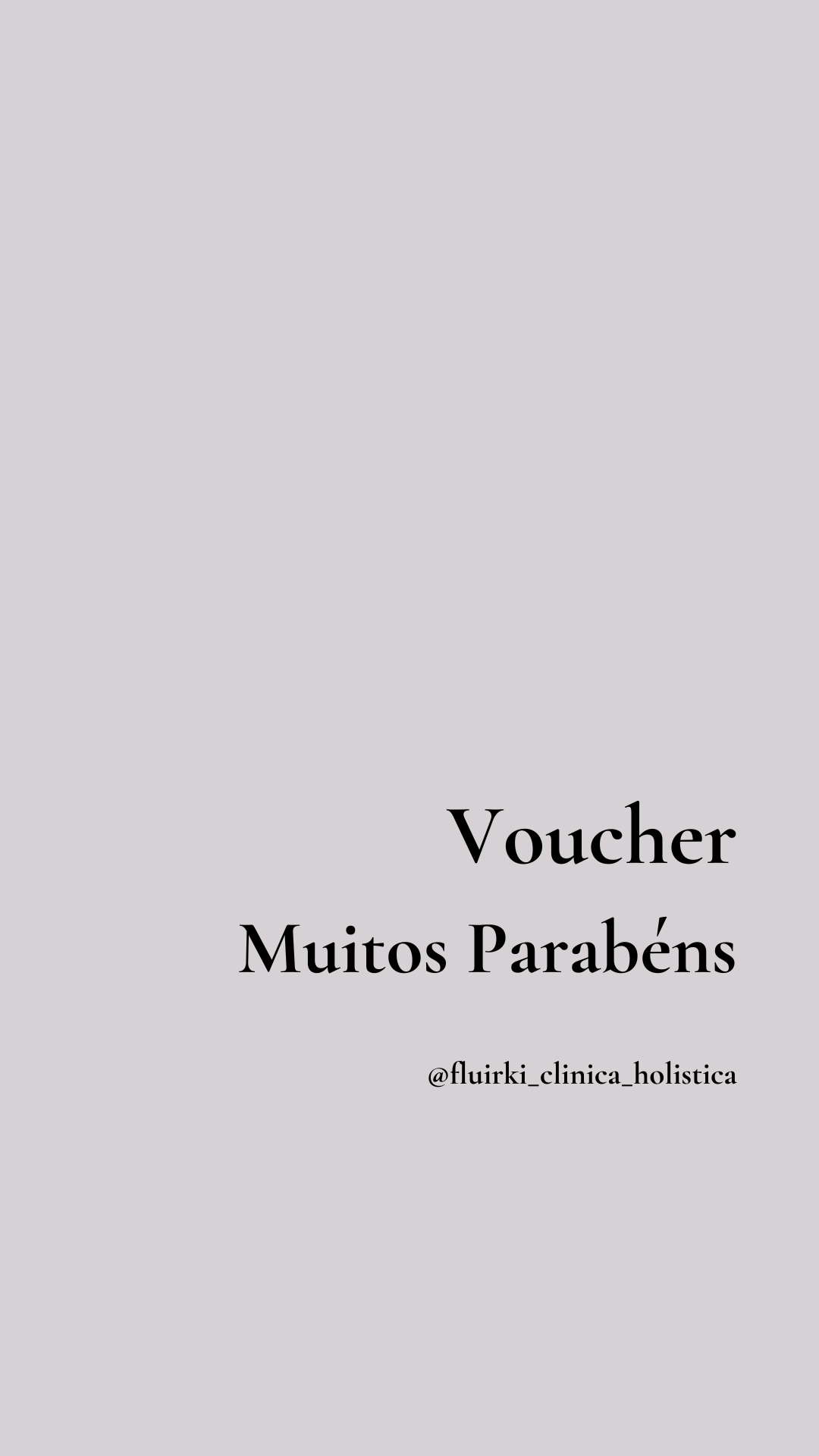 Voucher Cartão Presente Fluirki